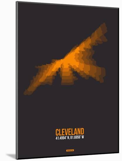 Cleveland Radiant Map 3-NaxArt-Mounted Art Print