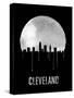 Cleveland Skyline Black-null-Stretched Canvas