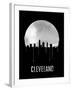 Cleveland Skyline Black-null-Framed Art Print