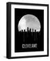 Cleveland Skyline Black-null-Framed Art Print
