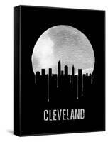 Cleveland Skyline Black-null-Framed Stretched Canvas