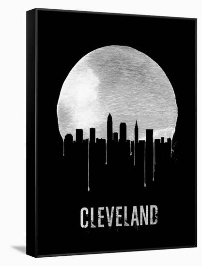 Cleveland Skyline Black-null-Framed Stretched Canvas