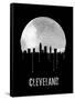 Cleveland Skyline Black-null-Framed Stretched Canvas