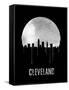 Cleveland Skyline Black-null-Framed Stretched Canvas