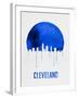 Cleveland Skyline Blue-null-Framed Art Print