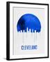 Cleveland Skyline Blue-null-Framed Art Print