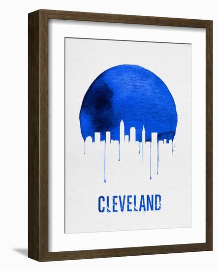 Cleveland Skyline Blue-null-Framed Art Print