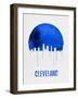 Cleveland Skyline Blue-null-Framed Art Print