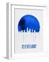 Cleveland Skyline Blue-null-Framed Art Print