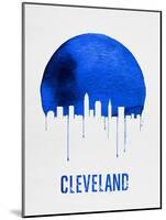 Cleveland Skyline Blue-null-Mounted Art Print