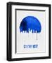 Cleveland Skyline Blue-null-Framed Art Print