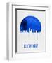 Cleveland Skyline Blue-null-Framed Art Print