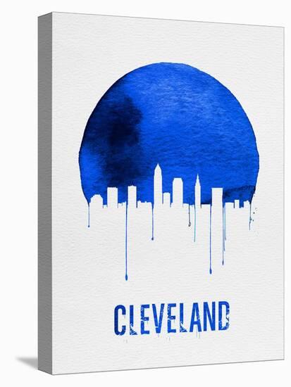 Cleveland Skyline Blue-null-Stretched Canvas
