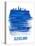 Cleveland Skyline Brush Stroke - Blue-NaxArt-Stretched Canvas