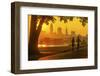 Cleveland skyline from Edgewater Park  at sunrise, Ohio, USA.-Richard T Nowitz-Framed Photographic Print