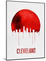 Cleveland Skyline Red-NaxArt-Mounted Art Print