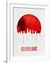 Cleveland Skyline Red-NaxArt-Framed Art Print