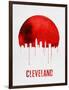 Cleveland Skyline Red-NaxArt-Framed Art Print