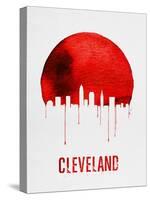 Cleveland Skyline Red-NaxArt-Stretched Canvas