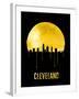 Cleveland Skyline Yellow-null-Framed Art Print