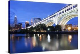 Cleveland Skyline-benkrut-Stretched Canvas