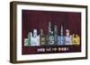 Cleveland Skyline-Design Turnpike-Framed Giclee Print