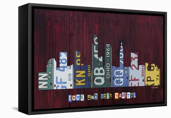 Cleveland Skyline-Design Turnpike-Framed Stretched Canvas