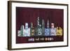 Cleveland Skyline-Design Turnpike-Framed Giclee Print