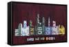 Cleveland Skyline-Design Turnpike-Framed Stretched Canvas