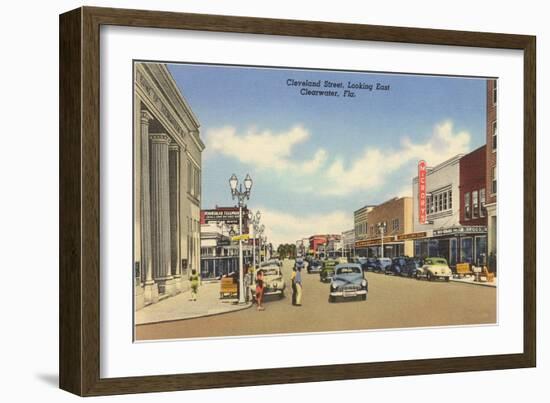 Cleveland Street, Clearwater, Florida-null-Framed Art Print