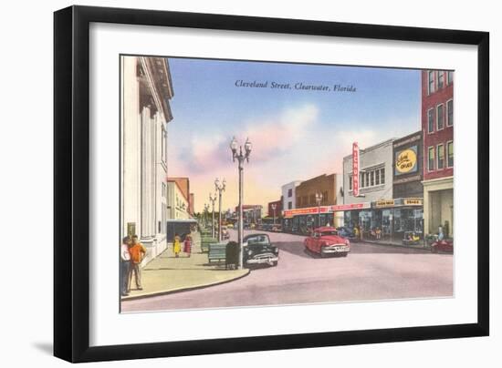 Cleveland Street, Clearwater, Florida-null-Framed Art Print