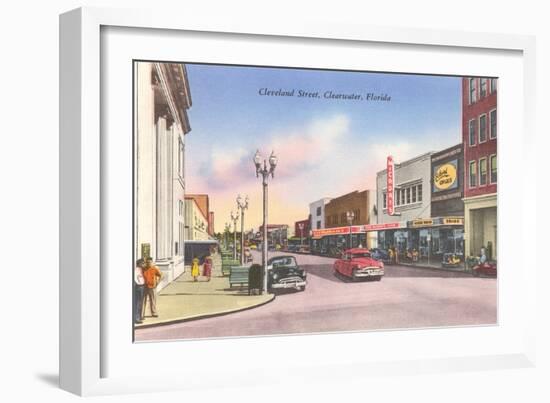 Cleveland Street, Clearwater, Florida-null-Framed Art Print