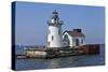 Cleveland West Pierhead Lighthouse, Ohio, USA-Joe Restuccia III-Stretched Canvas