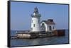 Cleveland West Pierhead Lighthouse, Ohio, USA-Joe Restuccia III-Framed Stretched Canvas