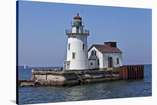 Cleveland West Pierhead Lighthouse, Ohio, USA-Joe Restuccia III-Stretched Canvas