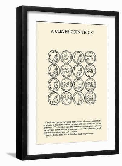 Clever Coin Trick - 16 Pennies-null-Framed Art Print