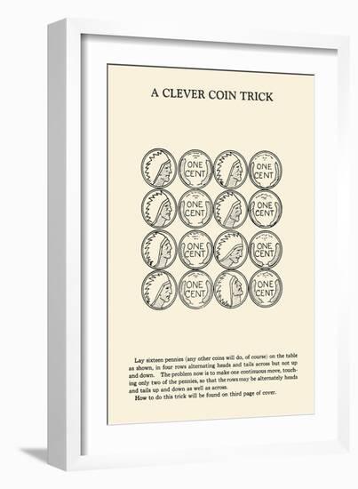 Clever Coin Trick - 16 Pennies-null-Framed Art Print