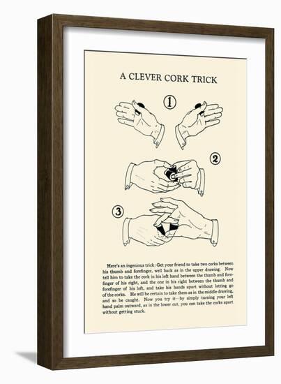 Clever Cork Trick-null-Framed Art Print