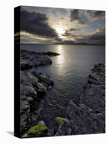 Clew Bay at Dusk Looking Towards Clare Island, County Mayo, Connacht, Republic of Ireland-Gary Cook-Stretched Canvas