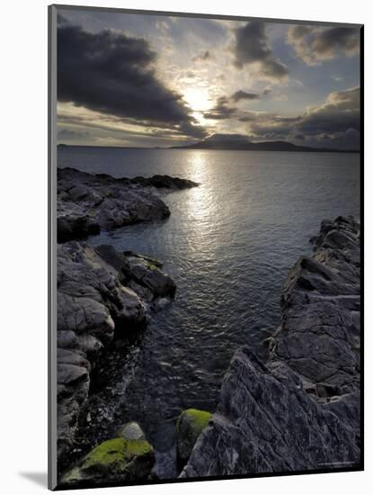 Clew Bay at Dusk Looking Towards Clare Island, County Mayo, Connacht, Republic of Ireland-Gary Cook-Mounted Photographic Print