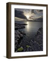 Clew Bay at Dusk Looking Towards Clare Island, County Mayo, Connacht, Republic of Ireland-Gary Cook-Framed Photographic Print