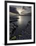 Clew Bay at Dusk Looking Towards Clare Island, County Mayo, Connacht, Republic of Ireland-Gary Cook-Framed Photographic Print