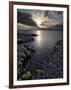 Clew Bay at Dusk Looking Towards Clare Island, County Mayo, Connacht, Republic of Ireland-Gary Cook-Framed Photographic Print