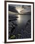 Clew Bay at Dusk Looking Towards Clare Island, County Mayo, Connacht, Republic of Ireland-Gary Cook-Framed Photographic Print