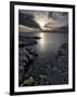 Clew Bay at Dusk Looking Towards Clare Island, County Mayo, Connacht, Republic of Ireland-Gary Cook-Framed Photographic Print