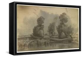 Cliche Verre - Landscape-Nicolas Louis Cabat-Framed Stretched Canvas