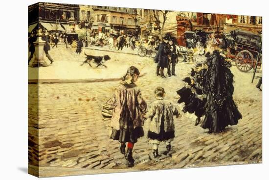 Clichy Square, Paris, 1874-Giovanni Boldini-Stretched Canvas