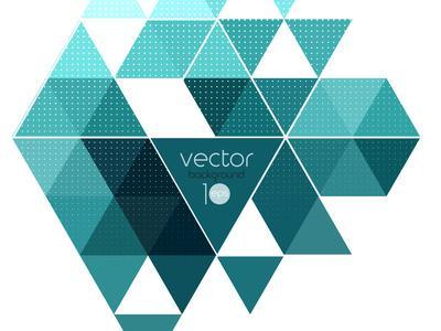Vector Abstract Geometric Banner with Triangle
