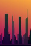 Cityscape Design (Orange Version) | Eps10 Vector-ClickHere-Art Print