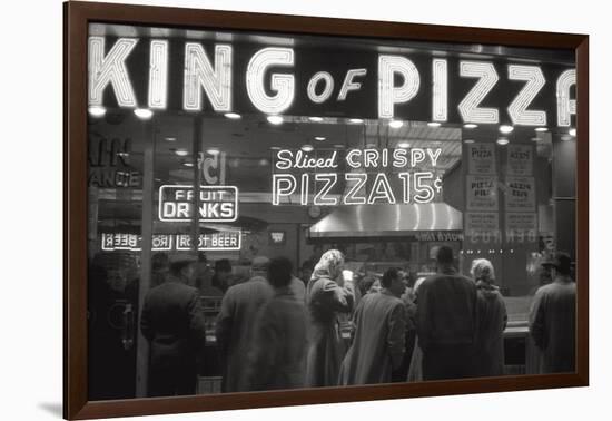 Clients of the Pizzeria 'King of Pizza'-Mario de Biasi-Framed Giclee Print